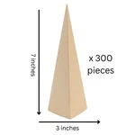 Paper Mache Triangle Craft Cones Bulk SET-7 X Inches Open Bottom (300 Pieces). Fixed Price $215.00.