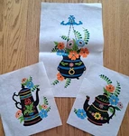 Scandinavian Tole Ware Kitchen Completed 3 Artex Tri-chem Paintings Boho Hippie. Fixed Price $14.87.