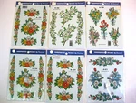 Lot Vintage 80S 90S Decorcal Hand Painted Floral Decals A40 A63 A119 A29 Nos. Fixed Price $25.95.