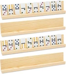 Juvale Dominoes Holders Set Of 4 Wooden Trays 13-INCH, Natural Customiz. Fixed Price $27.52.