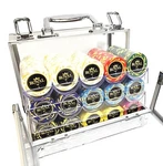 600PC 14G Clay Royal Poker Chip Set/with Case. Fixed Price $195.00.