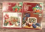 Christmas Decoupage Paper Victorian Santas & Country 2 Pack Vtg Plaid. Fixed Price $10.46.
