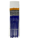 6 Blick Paint Brushes Golden Taklon Flat Wash - Size 1/2" New. Fixed Price $7.99.