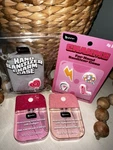 B.pure 4 Pc Set New Hand Sanitizer Charm Case White Glitter Heart Cowgirl. Fixed Price $11.00.