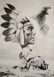 Tri Chem Great Indian Spirit (2585) Liquid Embroidery Canvas W Instruction Sheet. Fixed Price $34.75.