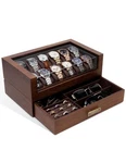 High End Watch Box For Men, 12 Slot Wooden 8.3 13.5 5.82 Inches, Walnut. Fixed Price $121.59.