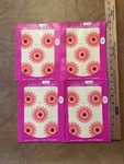 Vintage Meyercord Decals Daisies 1509C Pink Daisy Sets Lot Of 4 Nos. Fixed Price $27.99.