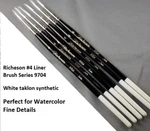 1 Piece-watercolor Liner Brush Size #4 White Taklon-richeson Series 9704. Fixed Price $8.25.
