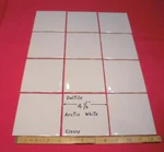 12 Pcs. *arctic White* 4-1/4" Square Glossy Ceramic Tiles By Daltile #190: New. Fixed Price $14.88.
