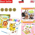 Creative Water Coloring Book For Toddlers - 20 Animal Pages & Brushes Included. Fixed Price $9.99.