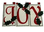 Christmas Joy Tri Stand Panels Janine Babish Embroidery Custom New Granny Core. Fixed Price $24.97.