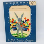 Meyercord Decal Donkey Flower Basket Western South Cottage Vintage 1950 702-C 6. Fixed Price $30.00.