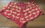 Vtg Usc Women Red Over Print Shorts Size Small U-tran 100% Cotton. Fixed Price $25.00.