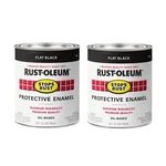Rustoleum 77765022PK Stops Brush On Paint, Quart, Flat Black, Pack Of. Fixed Price $44.98.