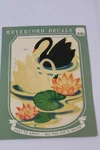 Vintage Meyercord Decals Lilly Pads 825-A Black & White Swans Birds Pond. Fixed Price $14.96.