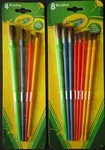 Crayola Brushes Art Painting Age 3+, Select: 4 Or 8 Ct/pk. Fixed Price $5.99.