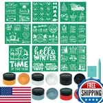 Jajado 19PCS Christmas Stencils Chalk Paste Paint Set With Mini Squeegees, Self-. Fixed Price $97.18.