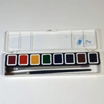 Vintage Prang 8 Water Colors Set Dixon American Crayon Usa W/ Brushes. Fixed Price $11.95.