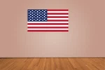 American Flag Logo Indoor Wall Vinyl Decal Sticker 5" - 52". Fixed Price $54.95.