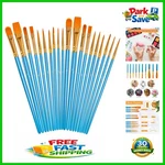 Creative 20-PIECE Acrylic & Watercolor Brush Set Ideal Gift For Artists. Fixed Price $9.99.