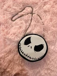 Nightmare Before Christmas Jack Skellington Round Purse Metal Chain Handle. Fixed Price $30.00.