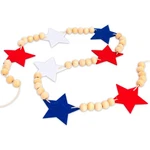 Muweol 4TH Of July Patriotic Garland - Wood Bead 6 Feet, Banner Red. Fixed Price $22.99.