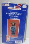 Vintage New Westrim Crafts #16162 Country Man 3D Resin Plaque Ready-to-paint. Fixed Price $19.99.