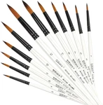 12 Pcs Round Brushes Set, Artist For Acrylic Watercolor Oil Painting. Fixed Price $14.99.