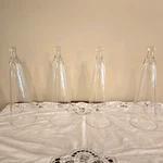 Vtg 4 Glass Bell Cone Cloche Dome Ball Knob 8.5 Garden Wedding Christmas Mantle. Fixed Price $97.99.