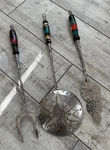 Russia Handmade Handle Bbq Barbecue Grill 3-PCS Set Ussr Prison Creativity Art. Fixed Price $75.00.