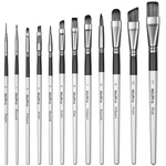 Artist Paint Brush Set 12 Pcs Acrylic Oil Watercolor Gouache Face Body. Fixed Price $23.99.