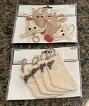 Hobby Lobby Christmas Crafts Burlap & Canvas Reindeer Stockings 8 Pieces. Fixed Price $6.99.