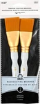 Plaid 50557E Flat Brush, (2-PIECE), Gold Taklon Large,. Fixed Price $16.37.