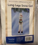 Sunrise Wooden Ornament Kit Long Legs Snow Girl Set Of 4 Vintage Christmas Craft. Fixed Price $10.00.