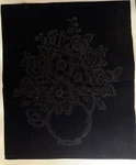 Picture To Paint Tri-chem Artex 8815 Black Vase Flowers Velveteen. Fixed Price $24.95.