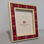 Images Mini Wooden Picture Frame 2.5 X 3 Inch Black Red Yellow. Fixed Price $7.00.