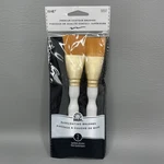 2PC Folkart Premium Contour Brush Set Basecoating Synthetic Bristles 50557 Plaid. Fixed Price $7.96.