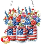 Mogtaa Independence Day Diamond Art Hanging Pendant Kit Suncatcher. Fixed Price $27.99.