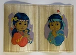 Picture To Paint Tri-chem Artex 2558 Indian Children Wall Hanging (complete). Fixed Price $24.95.