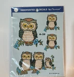 Vtg Handpainted Owl Water Decals By Decorcal 1979 Craft Art Retro. Fixed Price $10.00.