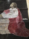 Jesus Painting On Black Velvet With Artex Paints Hand Painted. Fixed Price $47.99.