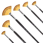 Artist Fan Paint Brushes Set 6PCS Golden Maple Soft Antishedding Nylon Hair .... Fixed Price $27.99.