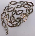 Silpada Sterling Silver Hammered Tri-color Link Necklace 29.5 27.2G N2884. Fixed Price $103.99.