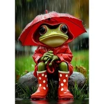 Ceovr Frog Diamond Art Kits For Adults, Funny 12X16 Inches, CM077-RED. Fixed Price $10.02.
