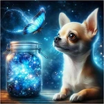 Fhbubpup Dog Diamond Art Kits For Adults, Butterfly Multicolored. Fixed Price $15.99.