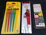 Crafting & Stenciling Art Lot - Fabric Brushes 4 Pk, 10 6 Paint. Fixed Price $11.00.