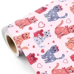 Cat Valentines Day Wrapping Paper Roll - Mini 17 Inch X 16.5 Feet Love. Fixed Price $17.99.