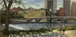 Sunday Afternoon Grand Rapids Original Oil Painting. Fixed Price $500.00.