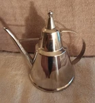 Stainless Steel Oil & Vinegar Cruet Silver With Lid Handle Pour Spout Set. Fixed Price $11.00.