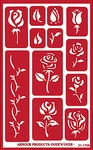 Buds Roses Pattern Glass Etching Stencils Floral Art Reusable Armour. Fixed Price $8.99.